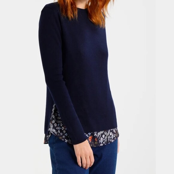 Ted Baker London Sweaters - TED BAKER Sidni Kyoto Garden Layer Sweater Twofer Cashmere Blend Womens 1, Small